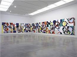sarah morris painting lesser panda white cube installation