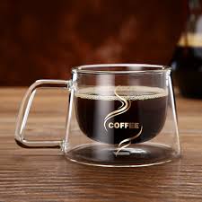 Amazon Com Flash Sale Varano Double Wall Insulated Coffee Mug With Handle Crystal Clear Cup For Tea Coffee Milk Chashka Chaya Kofejnye Kruzhki Pora Pit Kofe