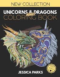 Dragon colouring elegant nightwing coloring pages lovely free dragon coloring pages elegant lovely leaves unique printable â gallery of the 62 marvelous images of dragon coloring pictures. Unicorns And Dragons Coloring Book Jessica Parks 9781075573187