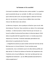 Une mère, et une compagne agréable oui monsieur les machos. La Femme Et La Societe Docx Femme Nature