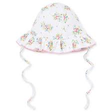 Kissy Kissy Petite Pansies Print Floppy Hat Small