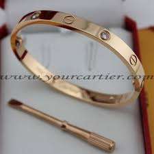 Cartier Love Bracelet Pink Gold 4 Diamonds B6036016 New Version Prevent Screws Fall Out 8339 95 00 Cartier Love Bracelet R 4 Diamonds Joyas Pulseras