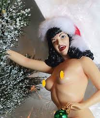 Bettie Page Christmas Statue Miss January 1955 Playmate Collection 479929163