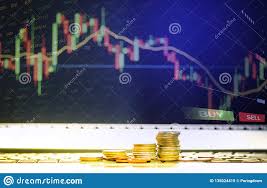 Stock Forex Trading Gold Coin Investment Business Graph