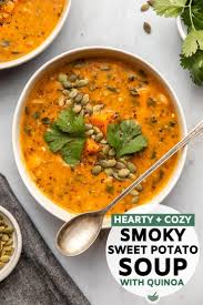 Smoky Sweet Potato Soup From My Bowl Recipe In 2020 Sweet Potato Soup Sweet Potato Soup Recipes Whole Food Recipes