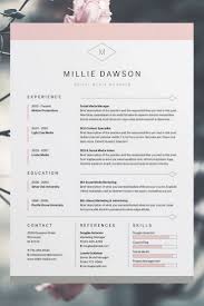One page blank resume/cv t e mpla te for entry level position. 1 Page Marketing Modern Resume Template 2 Pages Clean Cover Letter Reference Letter And Free Email Template Louise Cv Template Design Templates Stationery Delage Com Br