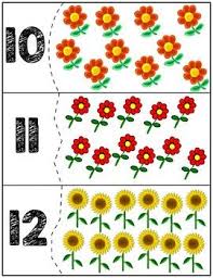 Spring Flowers Self Correcting Quantity Puzzles Numbers 1 12 Preschool Math Worksheets Preschool Math Math Centers