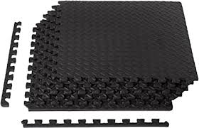 Greatmats offers a complete line of recycled rubber floor tiles, including thick rubber tiles flooring and gym rubber flooring residential models, all of which are high quality american floor mats. Amazon Com Amazon Basics Foam Interlocking Exercise Gym Floor Mat Tiles Pack Of 6 24 X 24 X 5 Inches Black Sports Outdoors