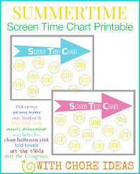 Childrens Screen Time Chart Our Thrifty Ideas