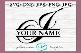 Download Split Monogram Swirl Letter J Graphic By Shannon Casper Creative Fabrica