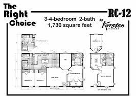 It features 1350 square feet, a front kitchen with an exit door on the end of the home that can be used to access a deck, garage or carport. Karsten Rc12 Floor Plans House Floor Plans Modular Homes