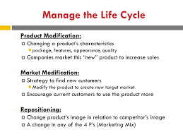 Product modification refers to the improvement of the existing products by making necessary changes in the characteristics, nature, size, packing and colour, etc., of the products so that the changes in demand of consumers may be dealt effectively. Ppt The Product Life Cycle Powerpoint Presentation Free Download Id 9461713