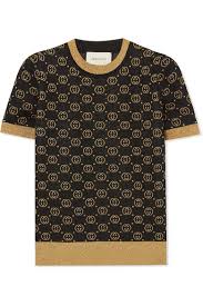 Black And Gold Sweater Women S Black Metallic Intarsia Wool Blend Sweater Gucci Wool Blend Sweater Sweaters Women Fashion Wool Blend