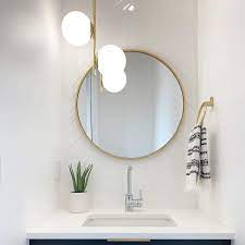 Metal Frame 30 Round Mirror Round Mirror Bathroom Mirror Metal Frame Mirror