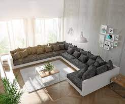 Sofas für jeden bedarf viele top hersteller jetzt sofa kaufen. Delife Wohnlandschaft Clovis Xxl Weiss Schwarz Ottomane Links Wohnlandschaft Online Kaufen Otto