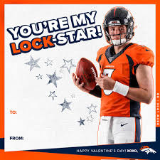 Get creative this valentine's day and show your loved one that you care with our football valentine's day gifts. Denver Broncos Valentines Cards