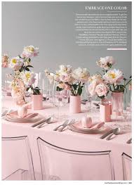 Martha Stewart Weddings Fall 2013 Something Turquoise Martha Stewart Weddings Decorations Monochromatic Wedding Pink Table Settings