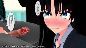 BLENDY] Akiha Tohno Under the table. (Eng sub)