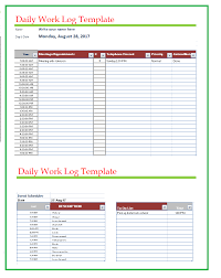 Daily Work Log Templates 3 Free Word Excel Free Word Templates Resume Template Examples Resume Examples Daily Schedule Template
