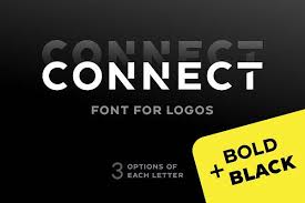 To make things easier for you and help you find the cool fonts for your project, we would like to suggest you browse our font collections first, generate a preview of them. Connect Bold Black Font For Logos Logo Fonts Geometric Logo Logo Design Creative
