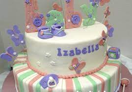 Colorful Butterflies Baby Shower Cake