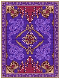 among many other things i ve been working on these past few weeks i quickly whipped up a free aladdin magic carpet flying carpet disney cross stitch patterns