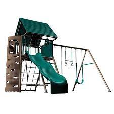 Lifetime offers swing sets and other playground equipment in a variety of fun designs that will keep your kids entertained in the safety and convenience of your own backyard. Metal Swing Sets Walmart Com