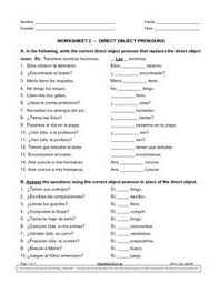 60 Best Direct And Indirect Object Pronouns Images Object