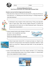 Check spelling or type a new query. Ejercicio De Soal Cerita Penjumlahan Dan Pengurangan Bilangan Bulat