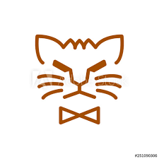 Simple Monoline Cat Face Logo Icon Vector Template Buy This Stock Vector And Explore Similar Vectors At Adobe Stock Adobe Logo Icons Cat Face Stock Vector