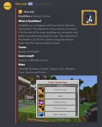 This video i show you where you can find all the free hive hub titles that are in lobby, plus information on all the other hub titles that . Unofficial Hive Discord Bot Guides And Stat Lookups Games The Hive Forums