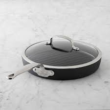Greenpan Black Ceramic Nonstick Grill Pan With Lid Williams Sonoma