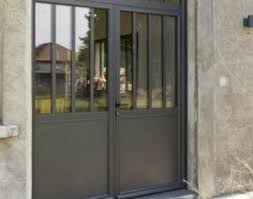 Porte de garage style verriere. Portes D Entree Mixte Alu Bois Lm Menuiserie Lattes Montpellier