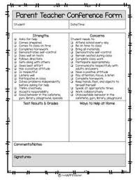 Parent Teacher Conferences By Thehappyteacher Teachers Pay Teachers Parents As Teachers Parent Teacher Conference Forms Teacher Conferences