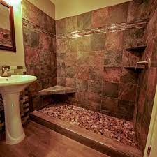 The river rock tiles can be used in various parts of the bathroom or shower. River Rock Shower Floor Houzz