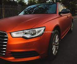 Vehicle wrapping, car wrapping or vinyl/vinyl graphics is a growing commodity in auto design. Matte Orange Wrap Matte