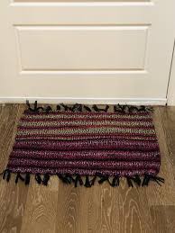 Red Pink Orange Black Twisted Striped Doormat Kitchen Bathroom Patio Inside Outside Rug Decor Display Rugs Red And Pink