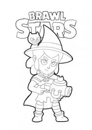 It has an outer, heavy outline and can be used as a coloring page. Brawl Stars Kolorowanki Do Druku
