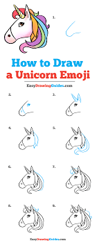 How To Draw A Unicorn Emoji Really Easy Drawing Tutorial Unicorn Drawing Drawing Tutorial Easy Cute Easy Drawings