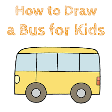 If you like easy pics to draw, you might love these ideas. How To Draw A Bus For Kids How To Draw Easy