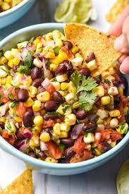 Black Bean And Corn Salsa Corn Salsa Mexican Food Recipes Black Bean Salad Recipe