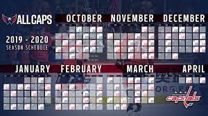Maybe you would like to learn more about one of these? Capitals Announce 2019 20 Regular Season Schedule