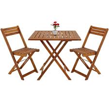 conjunto de mesa de madera plegable y dos sillas de madera plegables para jardin o balcon table et chaises table de jardin pliable table et chaises de jardin