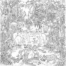 100% free interactive online coloring pages. Jungle Safari Colouring In Poster Coloring Posters Giant Poster Poster Colour