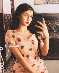 بنات سيلفي aesthetic girl off shoulder dress pretty people