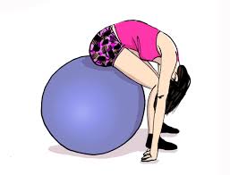 5 Exos Avec Un Gros Ballon Travail De La Posture Renforcement Des Abdos Et Des Fessiers Exercices Ballon Gros Ballons Exercices Swiss Ball