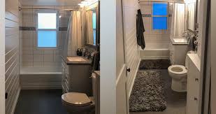 Simple remodeling strategies, including a fresh color, flooring, and custom countertops, can help you enlarge the space. Small Bathroom Remodel Project By Elizabeth At Menards