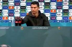 Cristiano ronaldo was far from pleased to see two bottles of coca cola in front of him as he sat for his press conference on monday. 4nannnaw9vlbbm