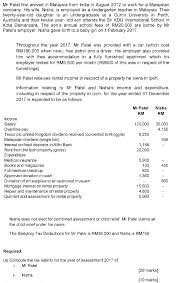 Income tax in malaysia is imposed on income accruing in or derived from malaysia except for income of a resident company carrying on a business of air / sea · the tp guidelines set out malaysian documentation requirements, and apply to controlled transactions where at least one of the parties to. Solved Mr Patel First Arrived In Malaysia From India In A Chegg Com