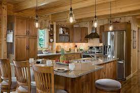 Log Homes Cabins Custom Craftsman Rustic Kitchen Superb Design Ideas Rustic Home Exterior Wall Design Ideas Tre Log Home Kitchens Rustic Kitchen Kitchen Design